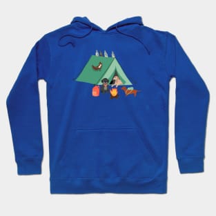 Dogs Camping Hoodie